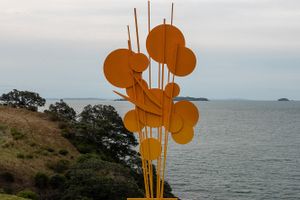 Martin Basher, _Suddenly Still Life_ (2022). Sculpture on the Gulf 2022\. Photo: Peter Rees.